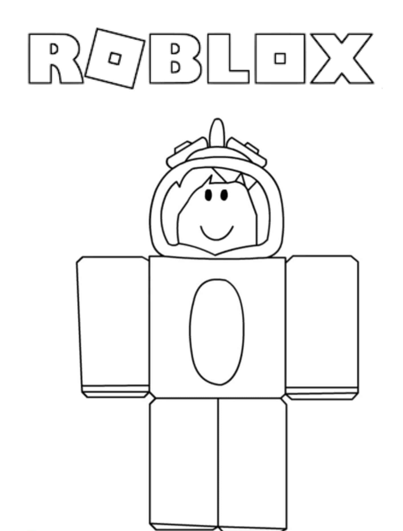 Online coloring book: Roblox unicorn coloring page